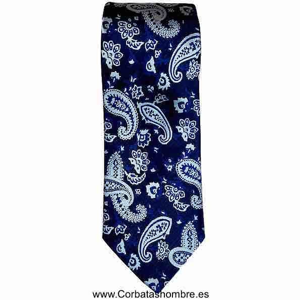 CORBATA PASLEY CACHEMIR EN COLORES AZULES 