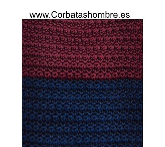 CORBATA PUNTO AZUL MARINO Y GRANATE A FRANJAS 