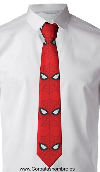 CORBATA ROJA CON TELA DE ARAÑA DE EQUIVALENCIA 