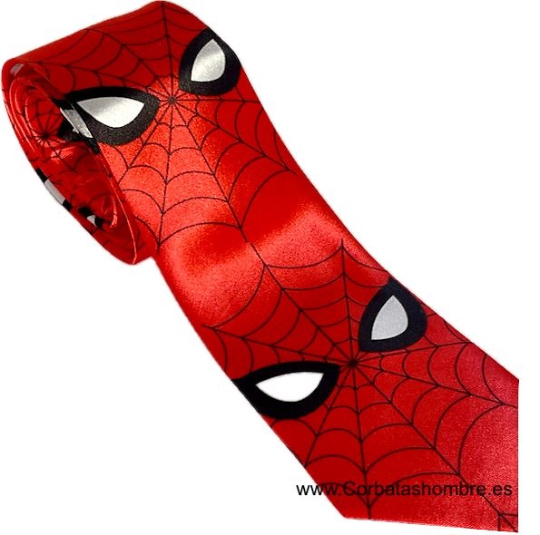 CORBATA ROJA CON TELA DE ARAÑA DE EQUIVALENCIA 