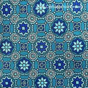 CORBATA TURQUESA CON MOSAICO FLORASL MUY ELEGANTE 