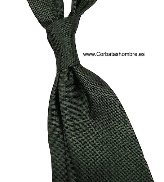 CORBATA VERDE ACEITUNA OSCURA LISA ELEGANT 