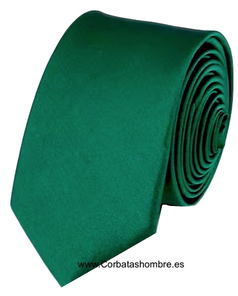CORBATA VERDE VIVO ESTRECHA Y ELEGANTE 