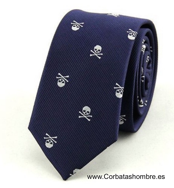 CORBATAS CALAVERAS ELEGANTES Y ESTRECHAS VARIOS COLORES 