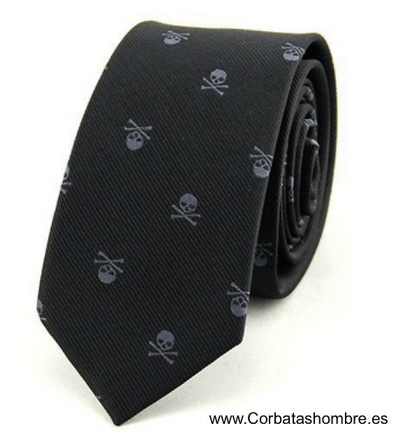 CORBATAS CALAVERAS ELEGANTES Y ESTRECHAS VARIOS COLORES 