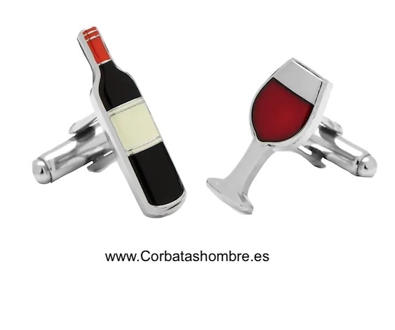 GEMELOS DE BOTELLA Y COPA DE VINO 