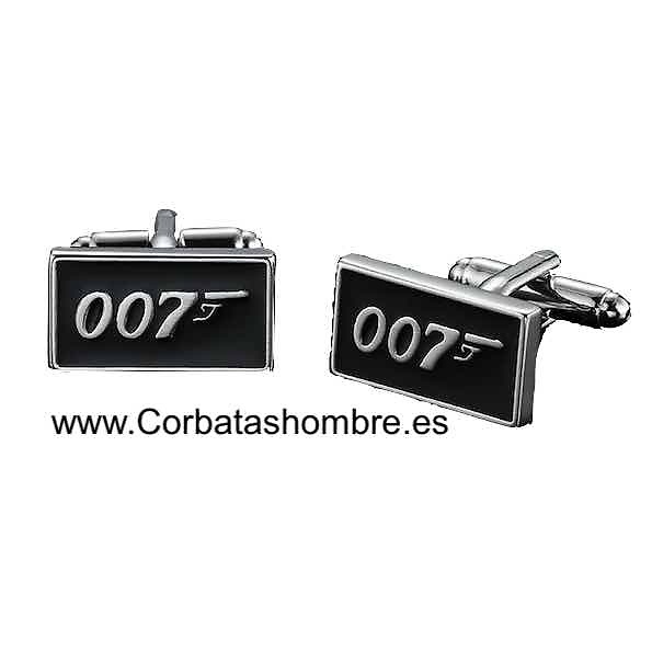 GEMELOS PLATEADOS DE INSPIRACIÓN DEL AGENTE 007 