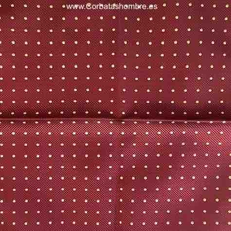PAÑUELO BURDEOS CON LUNARESDORADOS PEQUEÑOS PARA BOLSILLO DE CHAQUETA 