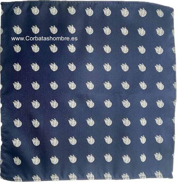 PAÑUELO TRAJE AZUL MARINO CON NAVES DE LA GALAXIA 