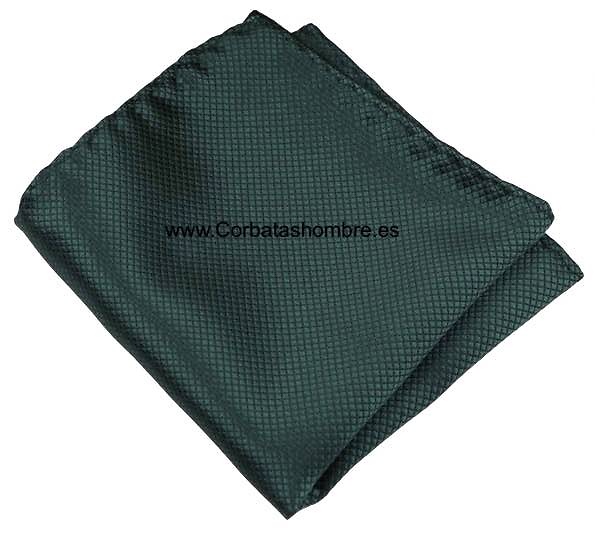 PAÑUELO VERDE INGLÉS LISO PARA BOLSILLO DE TRAJE 