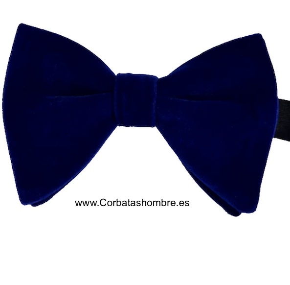 PAJARITA DE TERCIOPELO LUXURY AZUL MARINO NOCHE FORMA MARIPOSA 
