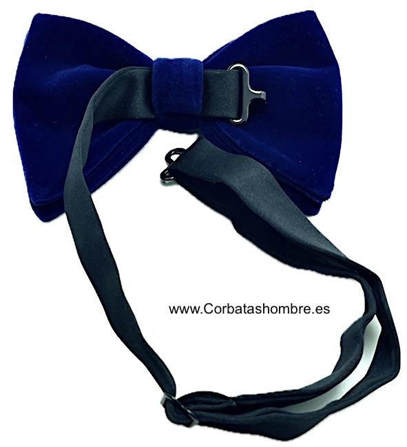 PAJARITA DE TERCIOPELO LUXURY AZUL MARINO NOCHE FORMA MARIPOSA 