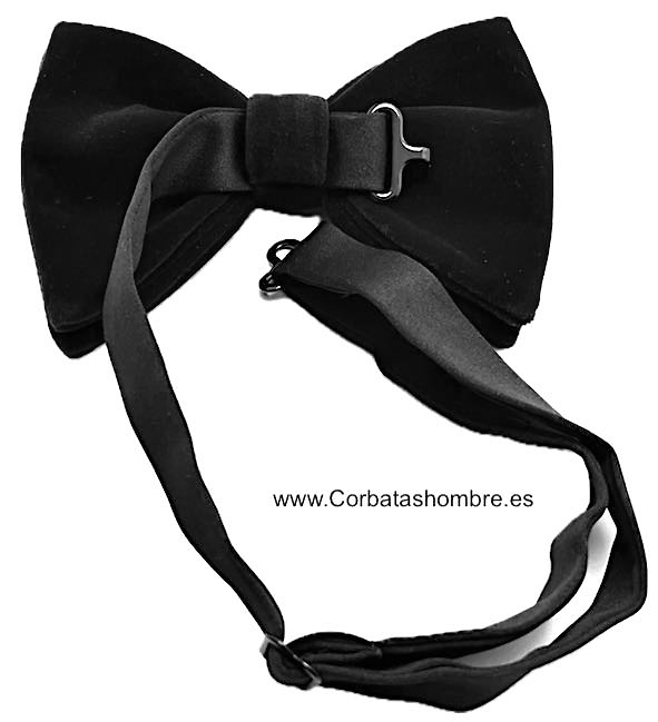 PAJARITA DE TERCIOPELO NEGRO DE MARIPOSA LUXURY 