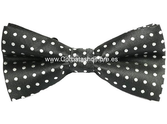 PAJARITA NEGRA CON MULTI LUNARES BLANCOS PARA TRAJE 