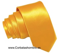 CORBATA AMARILLO INTENSO ESTRECHA