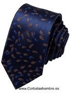 CORBATA AZUL MARINO CON PEQUEÑAS PINCELADAS