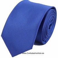 CORBATA ESTRECHA AZUL INTENSO LISA JACQUARD