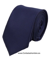 CORBATA ESTRECHA AZUL MARINO LISA JACQUARD