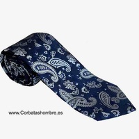 CORBATA PASLEY CACHEMIR EN COLORES AZULES 
