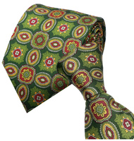 CORBATA VERDE LUXURY CON DIBUJO DE MANDALAS ORIENTALES