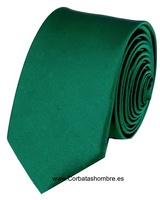 CORBATA VERDE VIVO ESTRECHA Y ELEGANTE