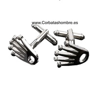 GEMELOS DE CORONA DE CINCO PUNTAS PARA PUÑOS DE CAMISA