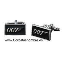 GEMELOS PLATEADOS DE INSPIRACIÓN DEL AGENTE 007