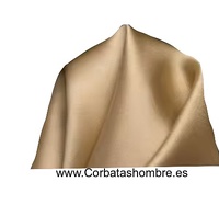 PAÑUELO LISO DE COLOR BEGIGE DORADO PARA EL BOLSILLO DE LA CHAQUETA DEL TRAJE